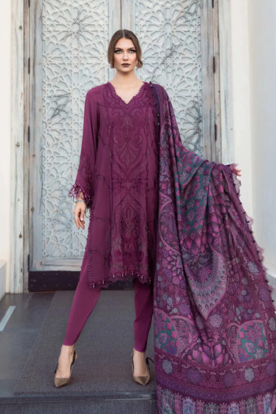 Pakistani Party Magenta Winter Salwar Kameez