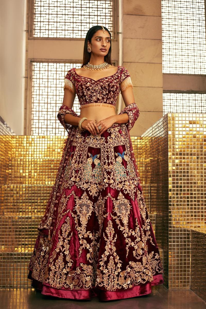 Gorgeous Maroon Bridal Dress