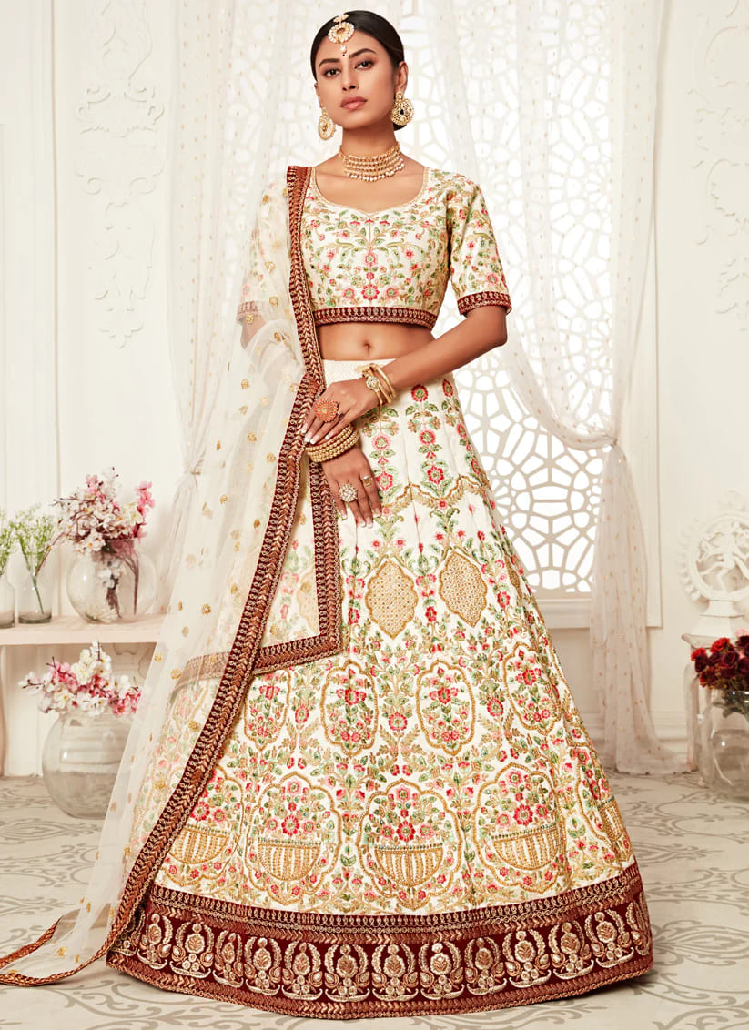 Silk Weaved Wedding Lehenga Choli