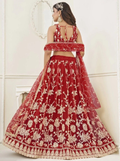 Bridal Dress Butterfly Net Lehenga Choli Indian Wedding Outfit