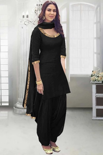 Pakistani Wedding Black Shalwar Kameez Dress - Image 2