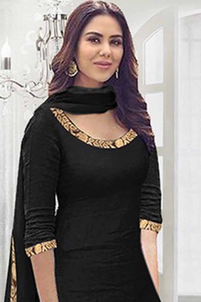 Pakistani Wedding Black Shalwar Kameez Dress