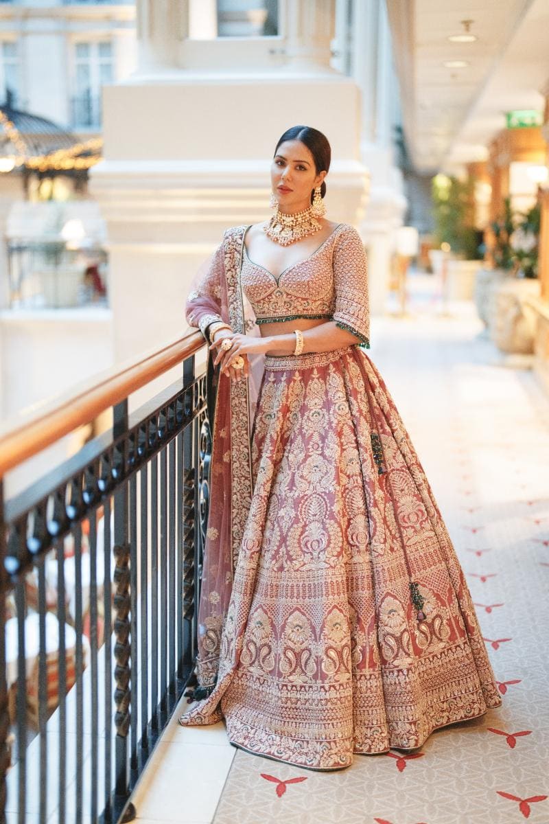 Indian Bridal Traditional Mauve Lehenga