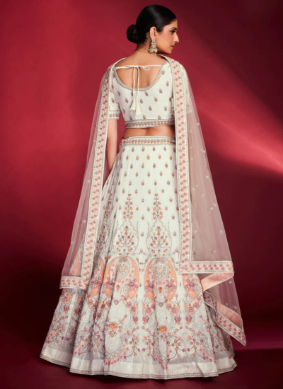 Ivory Georgette Unique Lehenga Choli