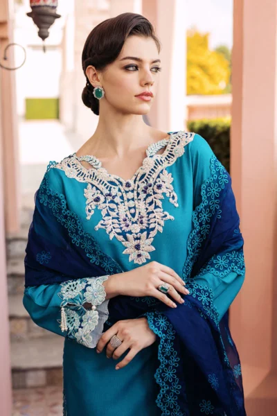 Pakistani Party Embellished Kameez Salwar Outfit - Image 2