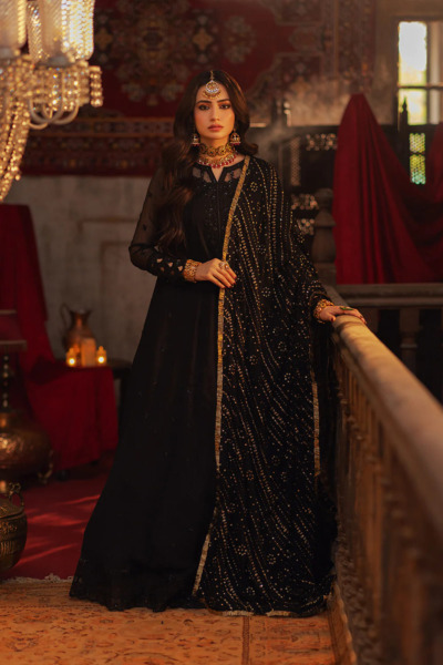 Pakistani Party Classic Long Black Maxi