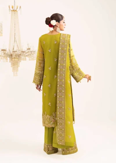 Pakistani Party Parrot Green Salwar Kameez - Image 3