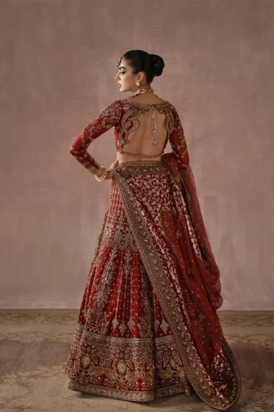 Classic Red And Gold Lehenga Choli Pakistani Bridal Dress