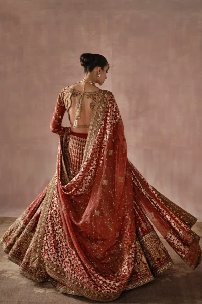 Classic Red And Gold Lehenga Choli Pakistani Bridal Dress