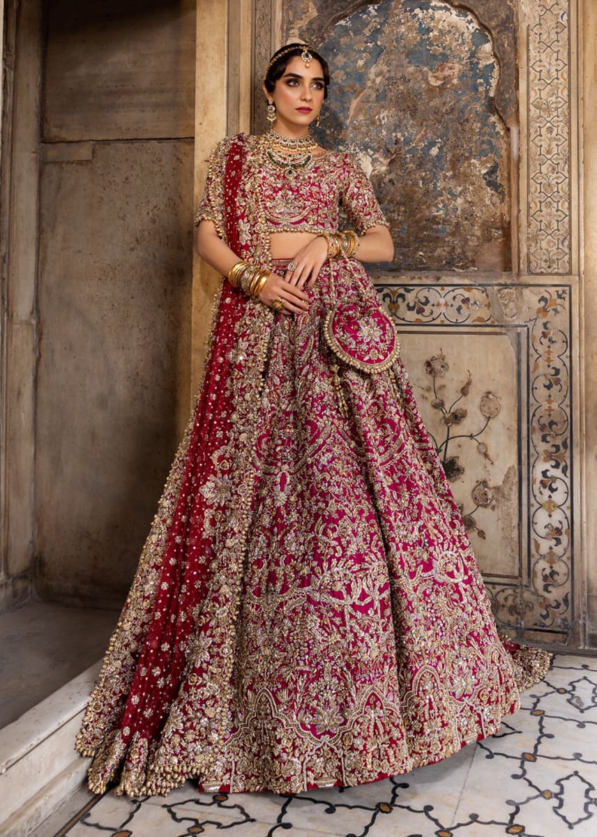 Bridal Deep Blush Pink Lehenga Choli