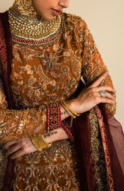 Pakistani Bridal Embellished Lehenga and Choli