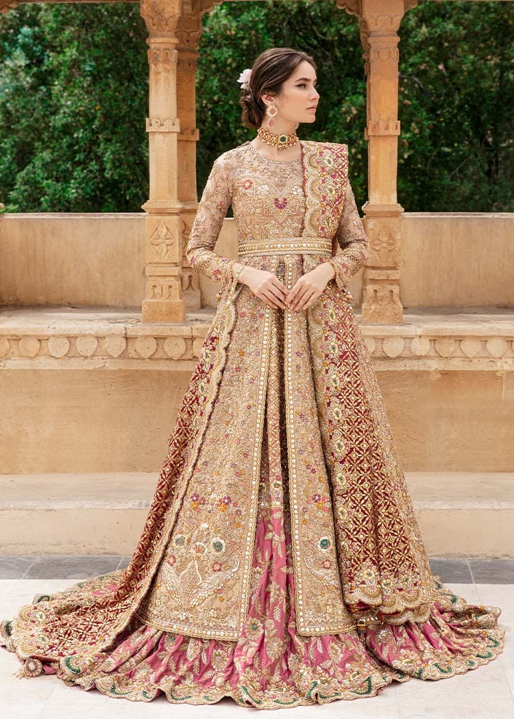 Pakistani Bridal Royal Gold Gown Lehenga