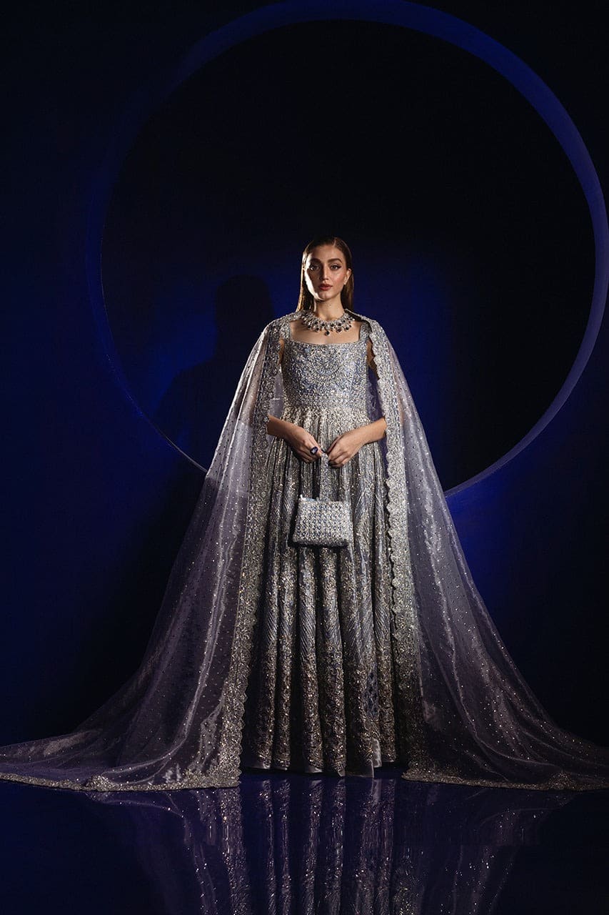 Elegant Bridal Lehenga With Blue Gown