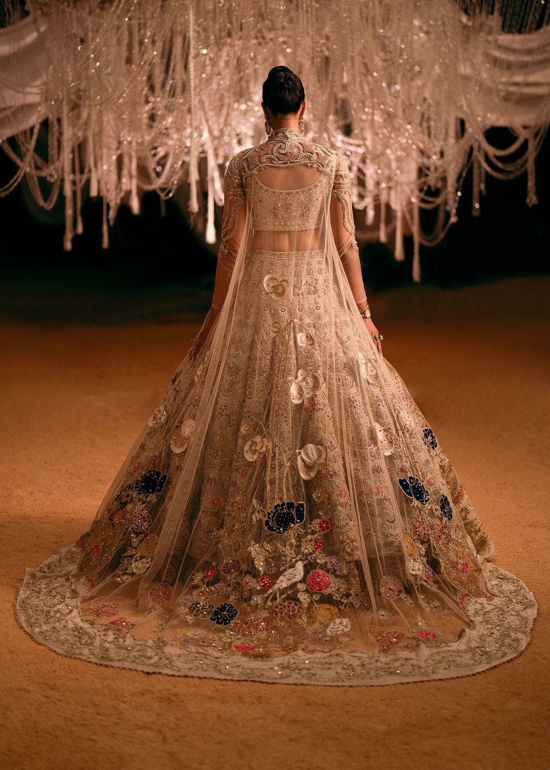 Indian Bridal Lehenga Choli With Cape