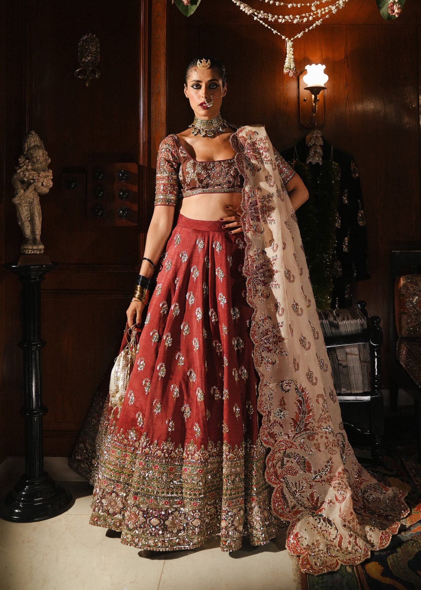 2025 Traditional Indian Bridal Choli Lehenga