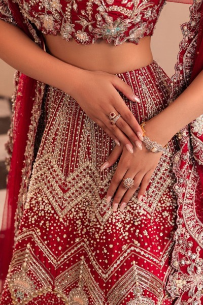 Indian Bridal Red Lehenga with Choli