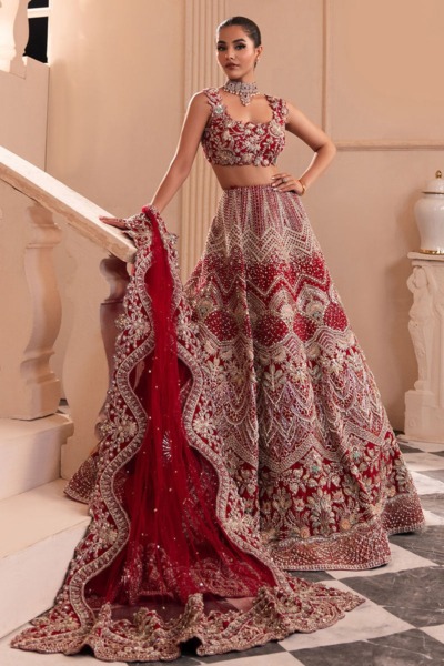 Indian Bridal Red Lehenga with Choli