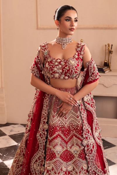 Indian Bridal Red Lehenga with Choli