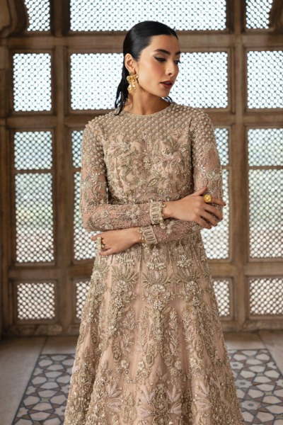 Elegant Pakistani Bridal Pink Pishwas Lehenga